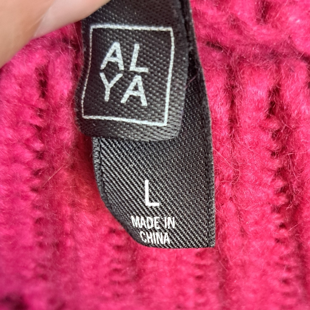 Alya Pink Knit Sweater Size Large - Picture 5 of 7